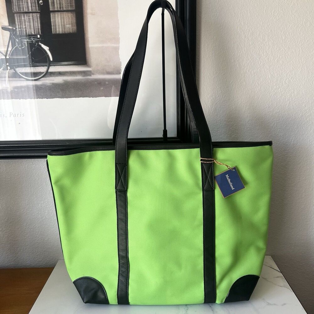Mulholland Brothers Nylon Shoppers Tote Neon Green